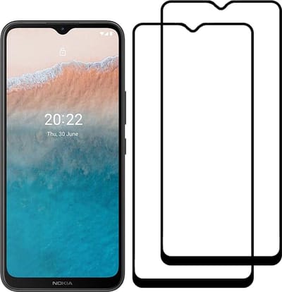 Smartphonica 2 Stuks Screenprotector Geschikt voor Nokia C21 Plus - Full Cover Tempered Glass - Gehard glas Geschikt voor Nokia C21 Plus geschikt voor Nokia C21 Plus