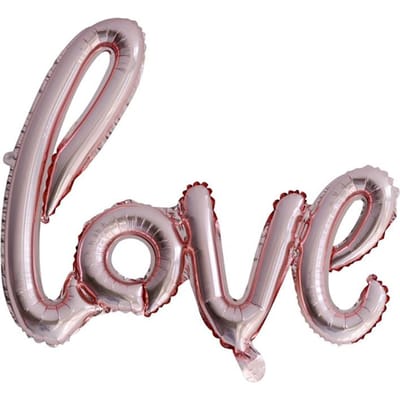 Lettre Ligature Amour Décoration de Mariage Ballon Or Rose Saint-Valentin Fournitures de Demande en Mariage Future Mariée Anniversaire 102x65cm
