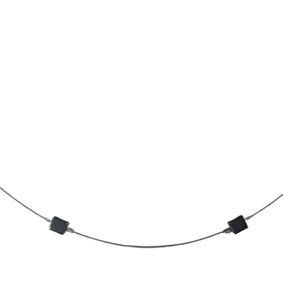 Glamour - Halsketting - Handgemaakte Ketting - Edelstaal - Gun Metal - St.Vincent - 44 cm.
