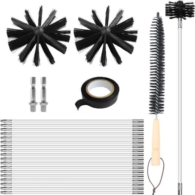 MRKK® Schoorsteenveegset - Schoorsteenveger - Schoorsteenborstel 150mm