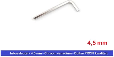 INBUSSLEUTEL 4.5 MM - CHROOM VANADIUM - STIFTSLEUTEL - DUITSE KWALITEIT - ATHLET