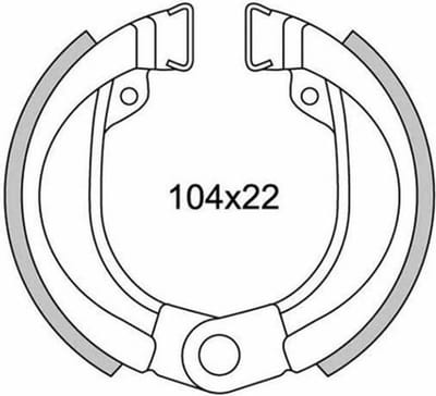 Mâchoire de frein Teknix pour mobylette Peugeot 50 103 SPX Ø104x22mm AV AR Neuf