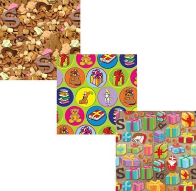 Assortiment sinterklaaspapier inpakpapier cadeaupapier - 200 x 70 cm - 6 stuks
