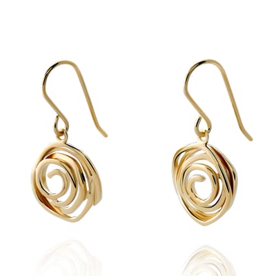 Orphelia 'Apolline' Dames 925 Sterling Zilveren Dangle Oorbellen - Goud ZO-7500/G