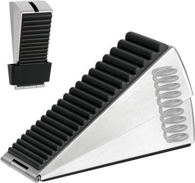 Deurstopper - Deurvanger - Deuren Open Houden - Veerbelast Verstelbaar - Tot 7.6cm - Zilver