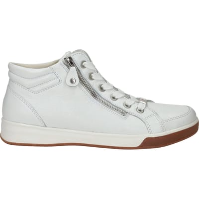 Ara - 1244499 OM-ST-HIGH-SOFT - Hoge sneakersVeterlaarzenDames veterschoenenDames sneakersHalf-hoge schoenen - Kleur: Wit/beige - Maat: 37