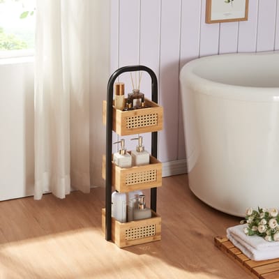 Staand rek Tervola badkamerrek 73x23x18,5 cm [en.casa]