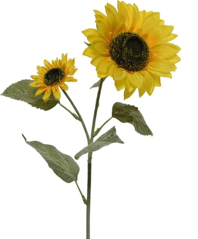 Bellatio Design Kunstbloem Zonnebloem tak - 72 cm - geel - kunst zijdebloem - decoratie bloemen