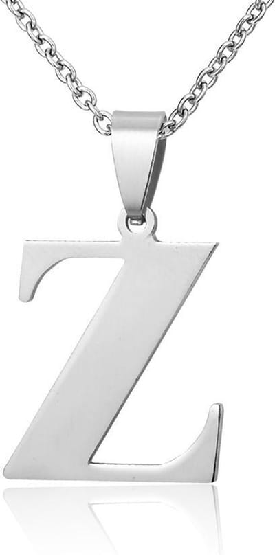 Montebello Ketting Letter Z - 316L Staal - Alfabet - 18x30mm - 50cm