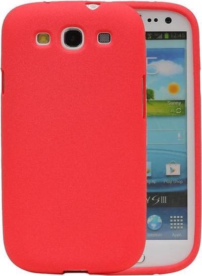 Rood Zand TPU back case cover hoesje voor Samsung Galaxy S3 I9300