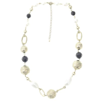 Behave - Ketting goudkleur met parels, 51 cm