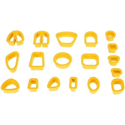 Polymeerklei Snijders Set Oorbelhaken Kaarten Jumpringen DIY Klei Oorbel Snijders Kit voor Sieraden geel