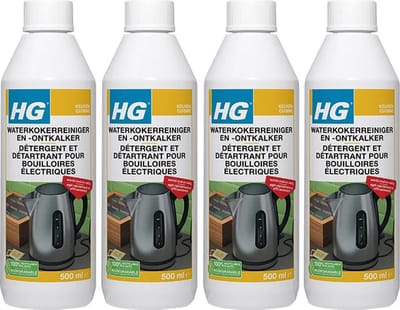 HG waterkokerreiniger en -ontkalker 4 stuks + Gratis KD spons