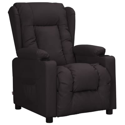 vidaXL - Fauteuil - verstelbaar - kunstleer - zwart