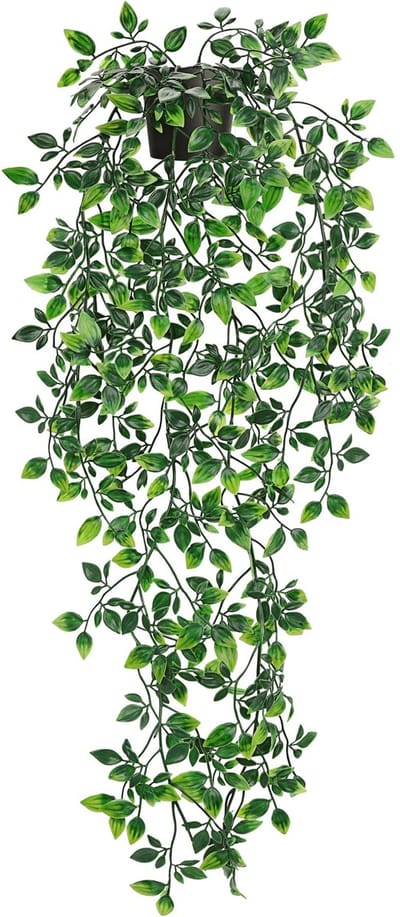 Dailygoods- Nepplant 86,4 cm - Hangende Kunstplant - Kunstplant voor Binnen - Kunstplant voor Badkamer - Decoratieve Planten - Duurzaam en Waterbestendig