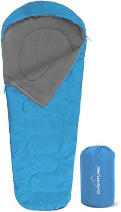 Warm Comfortabele Mummyslaapzak 230x80 cm | Ideaal voor Kamperen, Logeren & Reizen | Waterafstotend | Temperatuur 5°C - 8°C