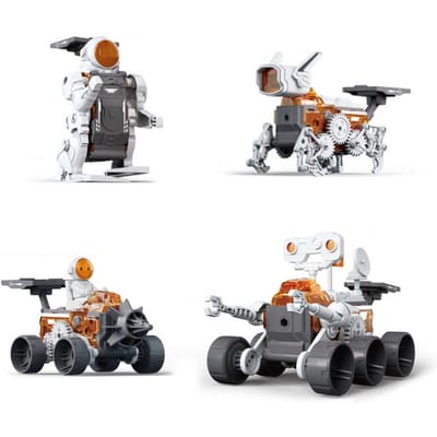 4in1 Stem Speelgoed Ruimte Robot Stem Bouwspeelgoed Educatieve Bouwstenen 138 stuks Kinderen Bouwspeelgoed 4in1 oranje