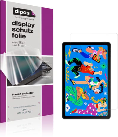 dipos – 2x Beschermfolie geschikt voor Ugee UT3 14.25 Zoll | Krasbestendige & heldere Screenprotector Ultra-Thin
