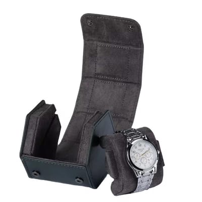 Luxe Horloge Rol 1 Stuks | Octagon Horlogedoos | Horloge Etui Leer | Watch Roll | Horloge Houder Sieradendoos | Horloge Opbergdoos | Groen