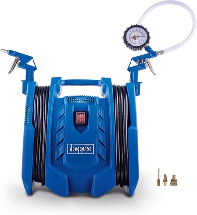Mobiele Compressor - Persluchtapparaat - Banden Oppompen - Olievrij Compact Ontwerp - 8 Bar - Blauw