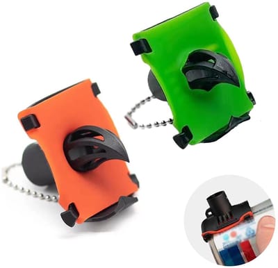 Dailygoods- Bieropener 2 Stuks - Innovatief Bierdrinkapparaat - Flesopener - Compact - Draagbaar - Hoogwaardig ABS/Siliconen