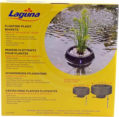 Drijvende Plantenbak - Vijvermanden Set - Planten Verzorgen - Waterdoorlatend Aarde Behoudend - Set van 2 - Zwart