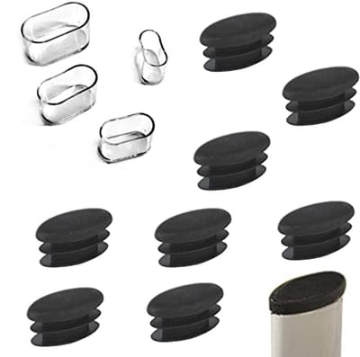 Ovale stoel eindkappen 15mm x 30mm - Siliconen pads voor meubels - 50 stuks