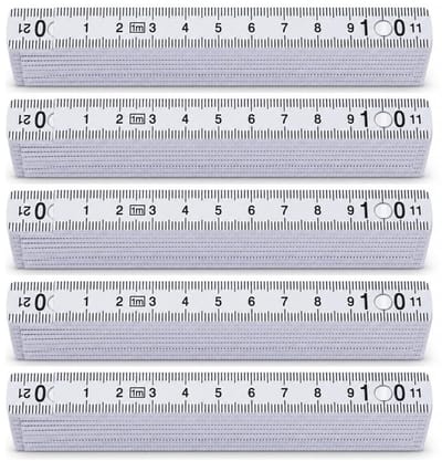 Thijox - 5 Stuks Duimstok Kunststof 1 Meter - Extra Onbreekbaar Meetstaaf met Klapvergrendeling - Perfect voor Doe-Het-Zelvers, Huis, Hobby en Werkpla