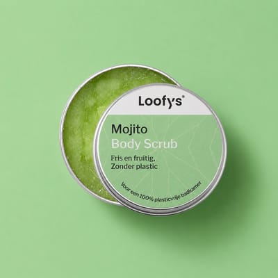 Loofys Body Scrub Mojito - Natuurlijke & Exfoliërende Lichaamsscrub - Plasticvrij, Vegan & Duurzaam - Herbruikbaar Blikje - 30g