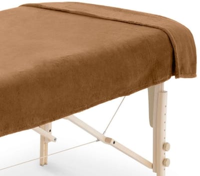 ZenGrowth® Serenza XXL Massagehanddoek 100 x 220cm Bruin – Zijdezacht & Sneldrogend – Microvezel – Sauna handdoek - extra groot Badlaken - Afdekdeken