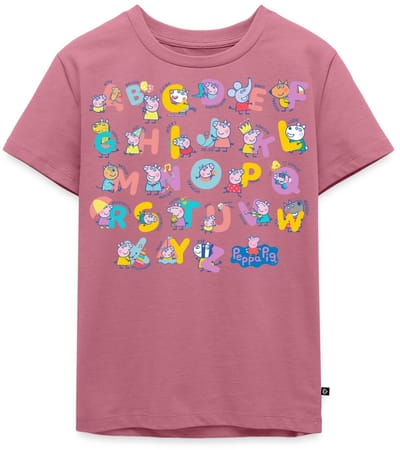 Peppa Pig Ontwerp Alfabet Met Peppa Premium T Shirt Kinderen