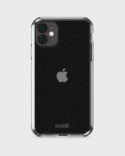 Holdit Glitter Case geschikt voor Apple iPhone 11 / Xr - Zwart