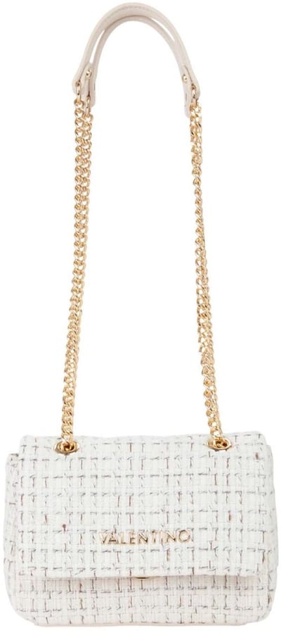 VALENTINO schoudertas Tweed Flap Bag Off Wh / Multi crème