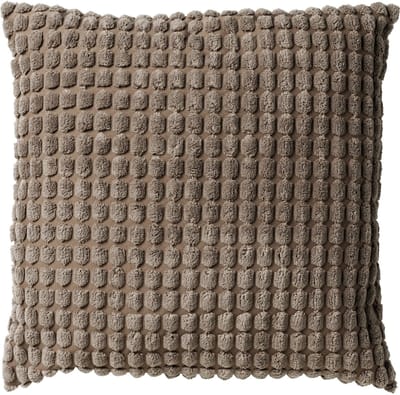 Dutch Decor ROME - sierkussen 45x45 cm - effen kleur - 3D-structuur - Driftwood - taupe - Inclusief binnenkussen - Luxe kussens voor woonkamer & bank