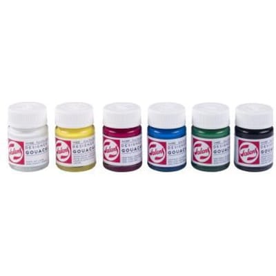 Talens Plakkaatverf Gouache Extra Fijn Primaire kleuren 6x16ml Verven en kleuren