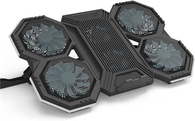Laptop Koeler - Koelpad - Laptop Beschermen - Zes Ventilatoren - Tot 21 Inch - Zwart