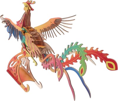 3D Houten Puzzel - Dieren Puzzel - Creatief Spel - Chinees Feniks Ontwerp - 32 x 30 cm - Multi
