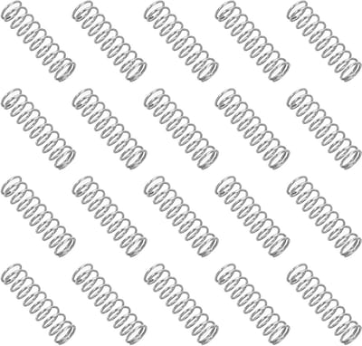 Compression Springs Set van 20 Stuks - 0.3mm Draad, 3mm Buitenmaat, 10mm Lengte - RVS Veer Assortiment voor Mechanische Toepassingen en Huishoudelijke Reparaties
