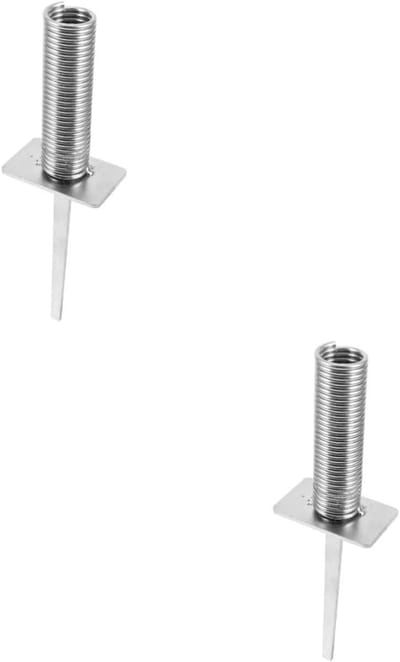 Voetbal Trainingspaal - Grondnagel Hoekvlag - Veld Markeren - Veerbevestiging Stabiliteit - 25.5 cm Lengte - Zilver
