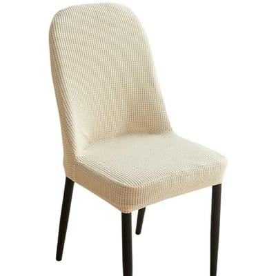 Housses de chaise en forme de coquille Jacquard, en peluche épaisse, pour salle à manger, décoration de Banquet, pour animaux de compagnie, faciles à laver, 4 pièces/6 pièces 1 PC white