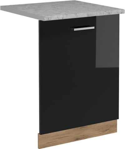 Vicco R-Line Vaatwasserfrontpaneel – 60 cm, WB Marmer Zwart hoogglans