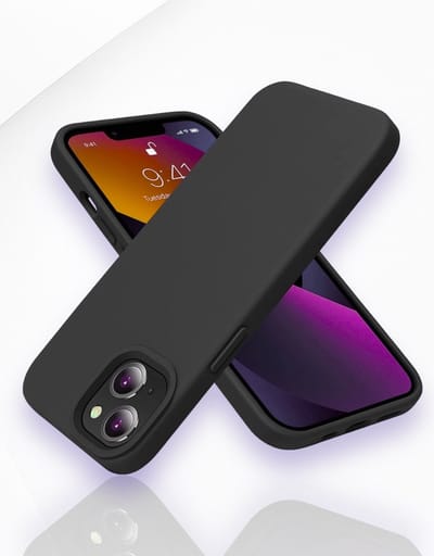 AziLine Zwarte Silicone Case Geschikt voor Apple iPhone 15 - AziLine Zwarte Bescherming Hoesje - Premium Zwarte Backcover geschikt voor iPhone 15