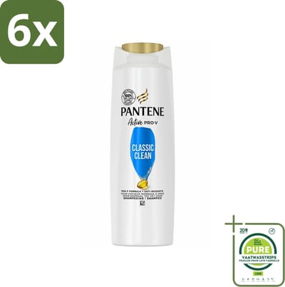 Pantene - Shampoo - Classic Clean - Verfrissende Reiniging - Voor Normaal Haar - 225 ml - Voordeelverpakking - 6 stuks - Pantene Classic Clean Shampoo - Verfrissende reiniging