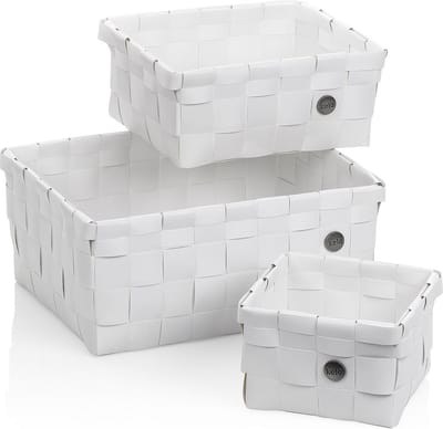 Mand, Set van 3 Stuks, Polypropyleen, Wit - Kela | Neo