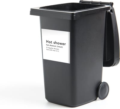 Container sticker Spreuken - Quotes - A regular shower but with me in it - Hot shower - Woordenboek - 40x40 cm - Kliko sticker