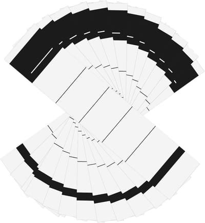 Set van 100 Zelfklevende Rugstickers voor Mappen, 3.5 x 19 cm, Schrijfbare Labels voor Organisatie en Archivering