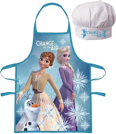 Frozen schort met koksmuts 3-8 jaar