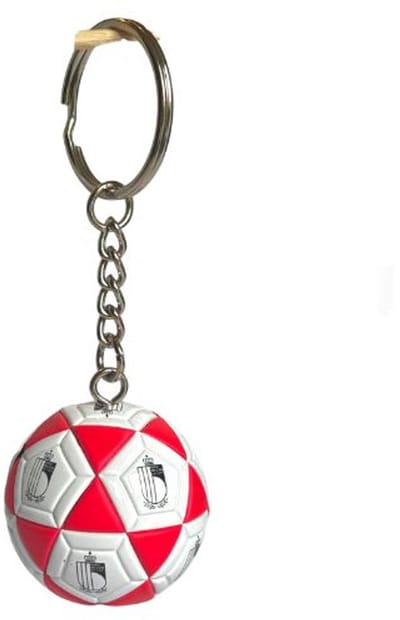 Sleutelhanger - België – Voetbal - Rood – Mini - Soccer - HangerAdept – Met Belgisch Logo – Tashanger & Sleutelhanger