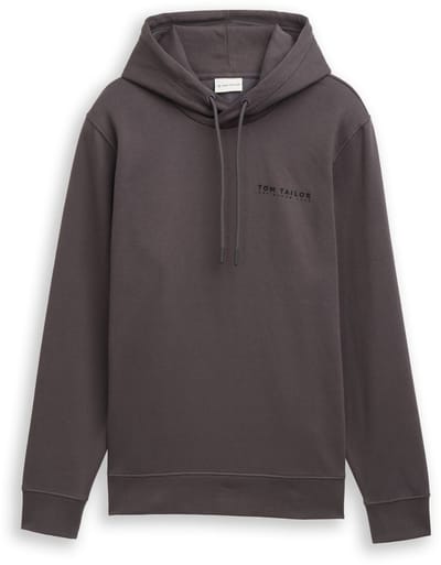 Tom Tailor - Hoodie met logo-print - Maat XXL - Tarmac Grey
