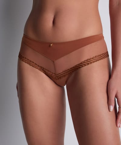 Aubade Sheer Emotion Shorty Honey Bruin 40